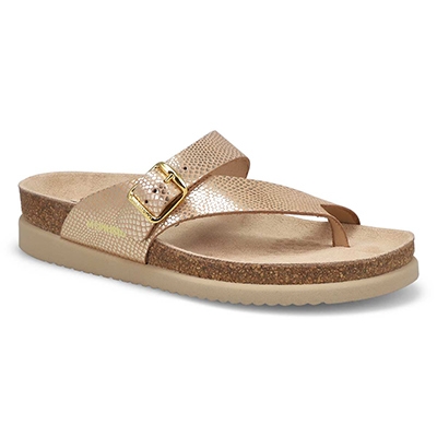 Lds Helen Havana Footbed Toe Loop Sandal - Light Sand