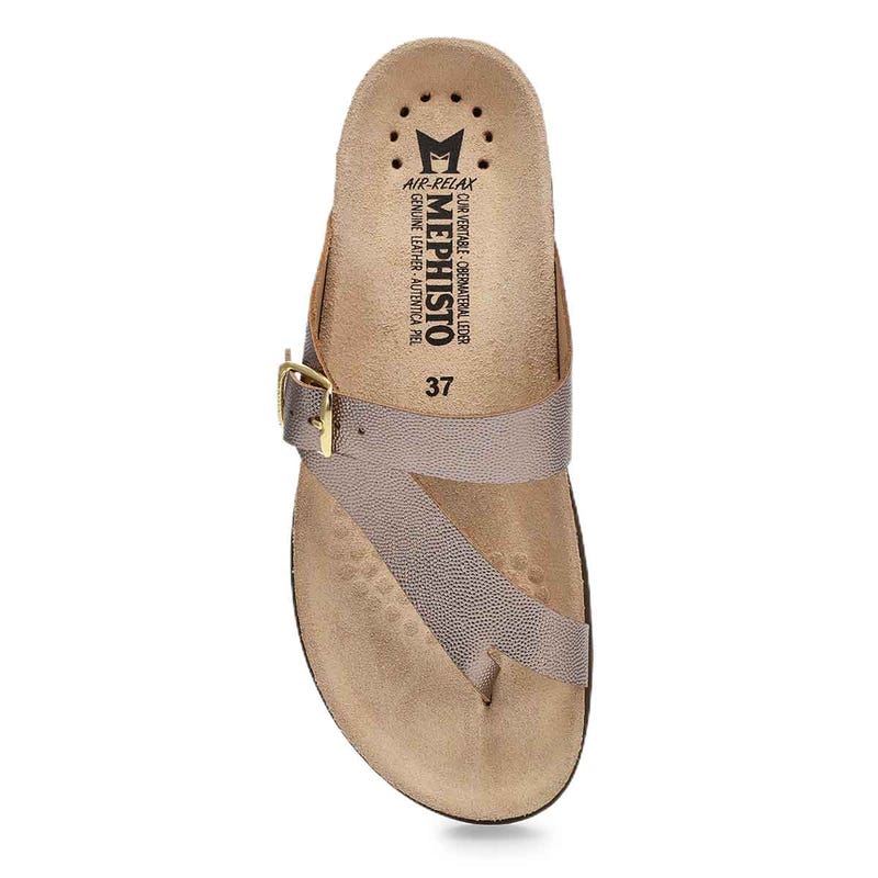 Women's  Helen Footbed Toe Loop Sandal - Platinum