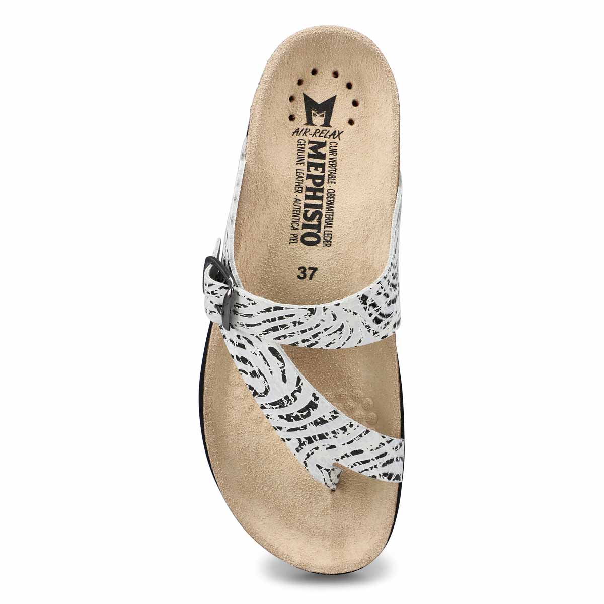 Women's Helen Footbed Toe Loop Sandal - Silver
