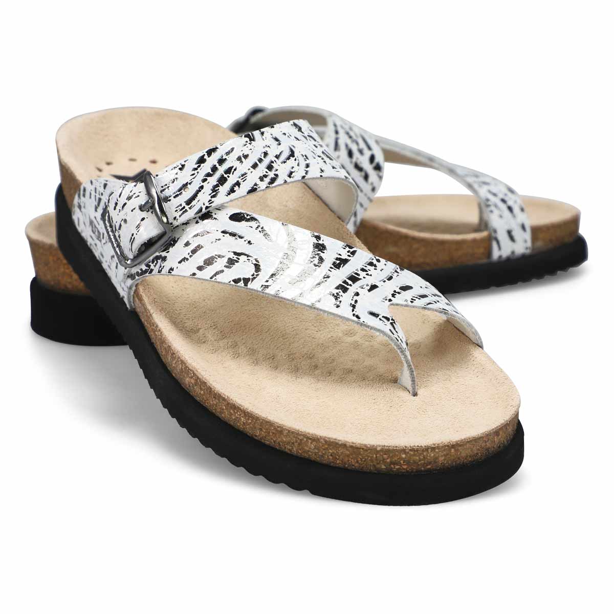 Women's Helen Footbed Toe Loop Sandal - Silver