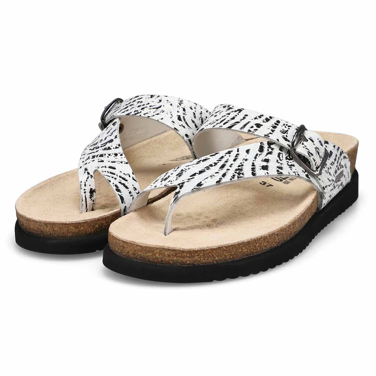 Women's Helen Footbed Toe Loop Sandal - Silver