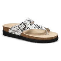 Women's Helen Footbed Toe Loop Sandal - Silver