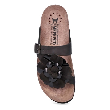 Women's Helen Flower Footbed Sandal - Black