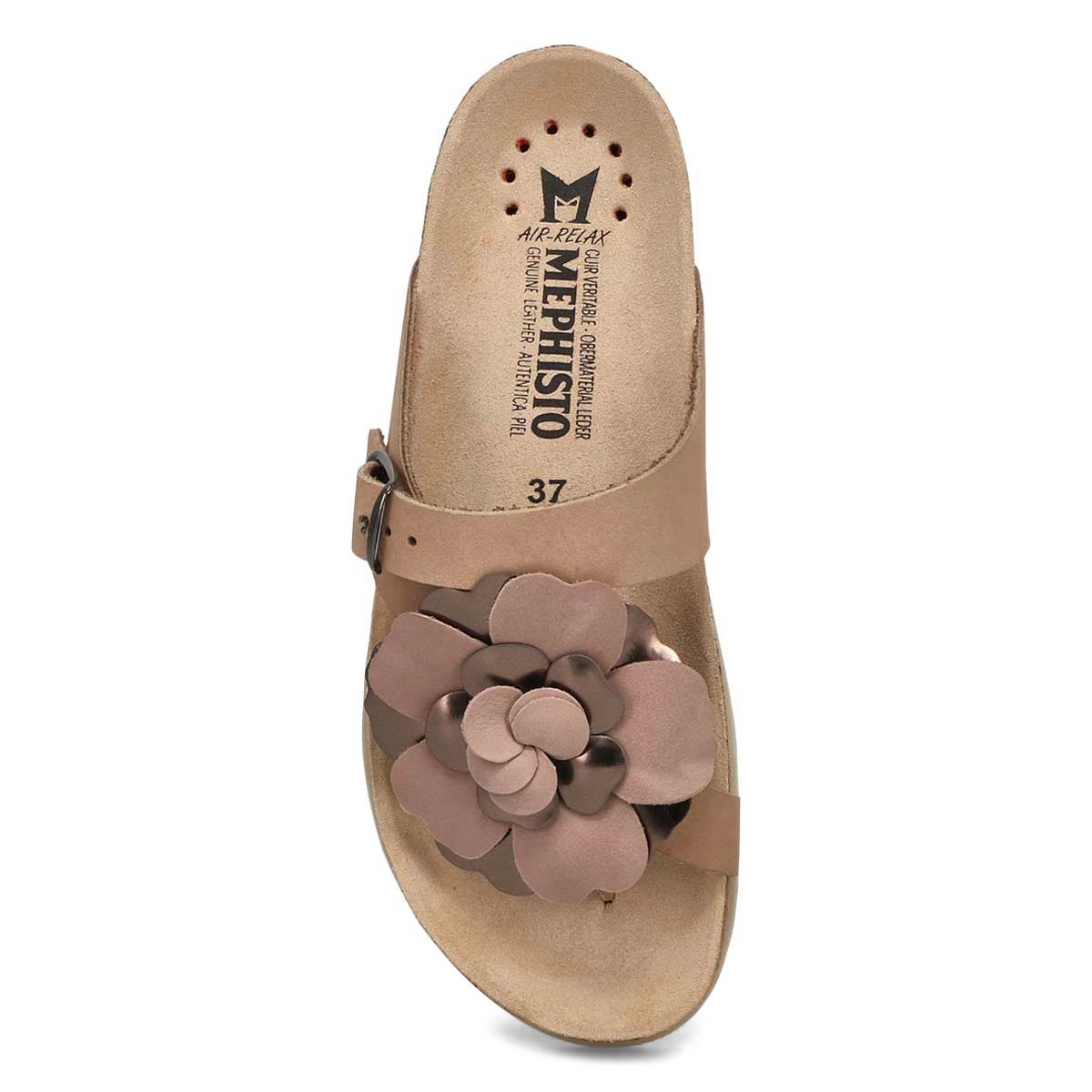 Women's Helen Flower Footbed Sandal - Light Taupe