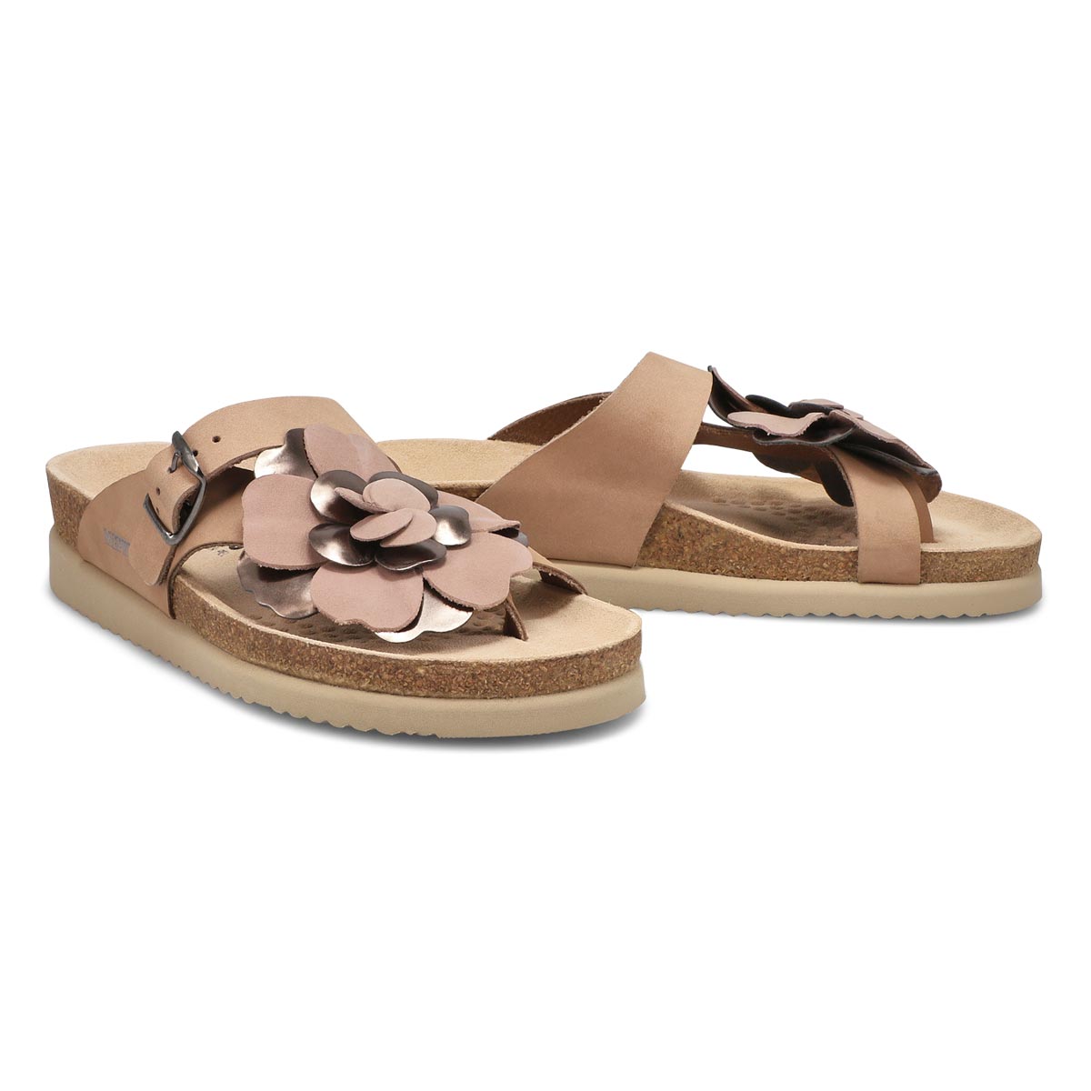 Women's Helen Flower Footbed Sandal - Light Taupe