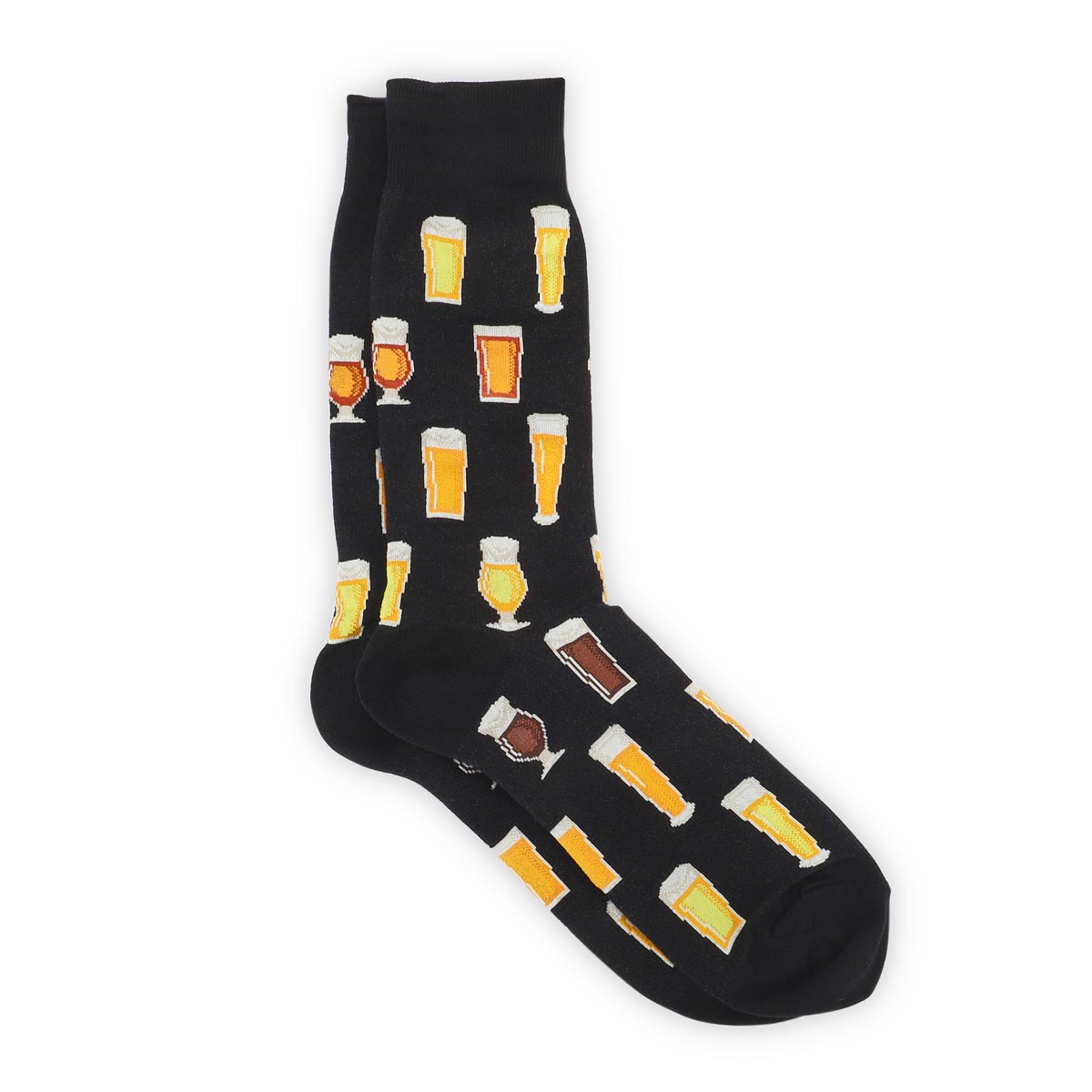 Men's Beer Sock - Black Printed