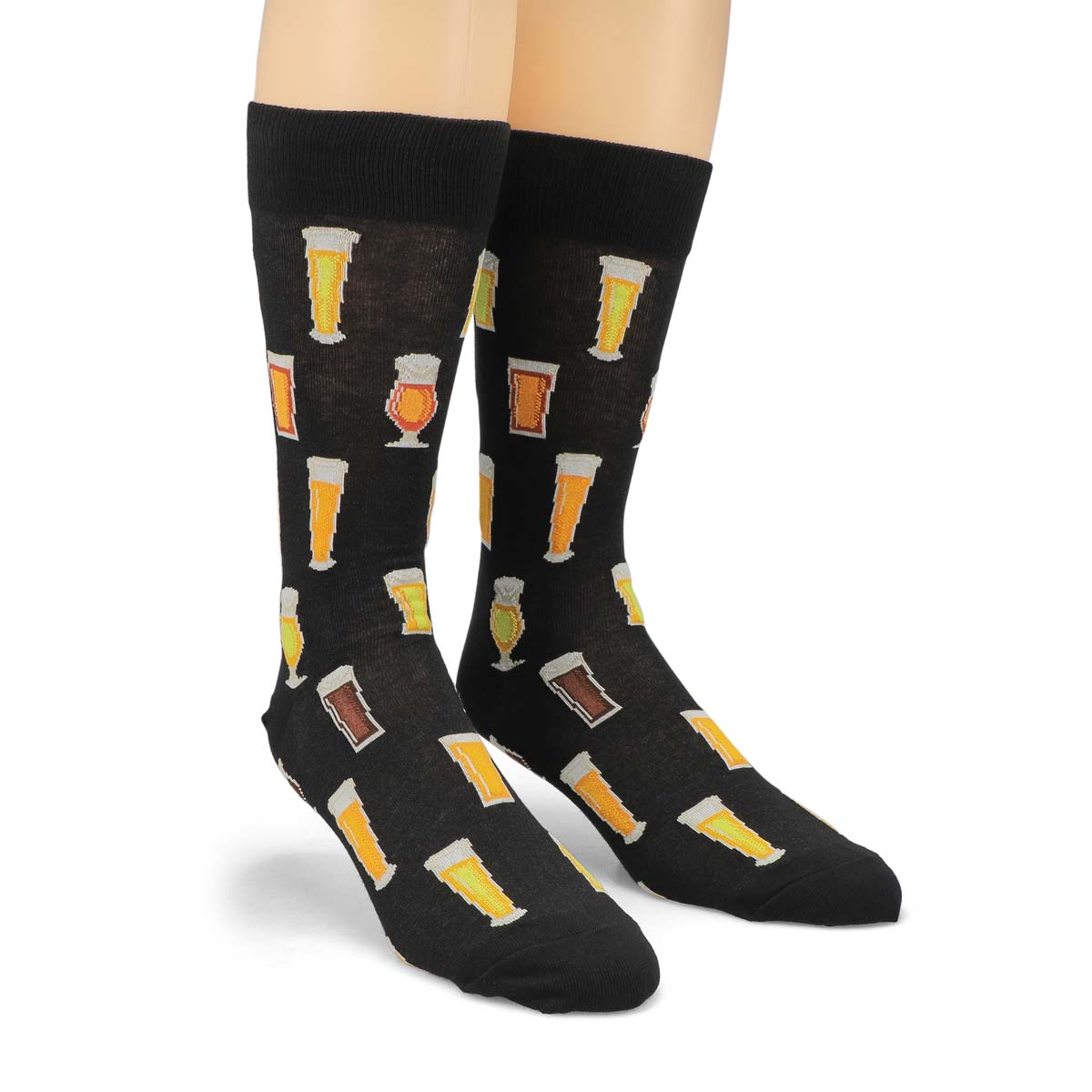 Men's Beer Sock - Black Printed