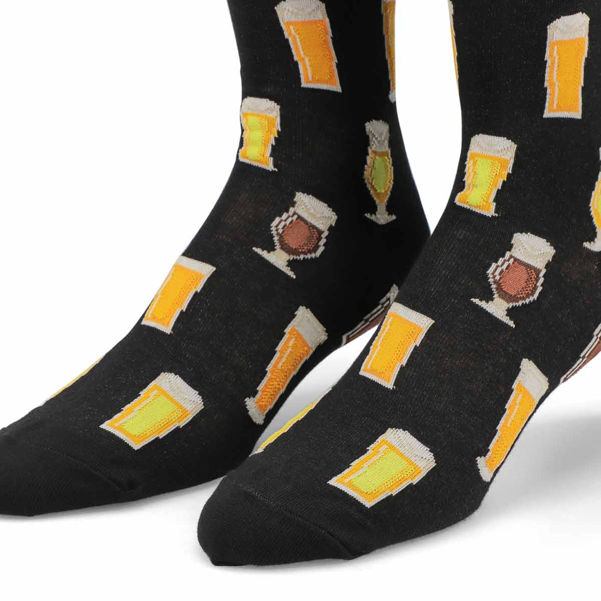 Men's Beer Sock - Black Printed