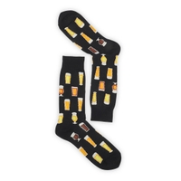 Men's Beer Sock - Black Printed