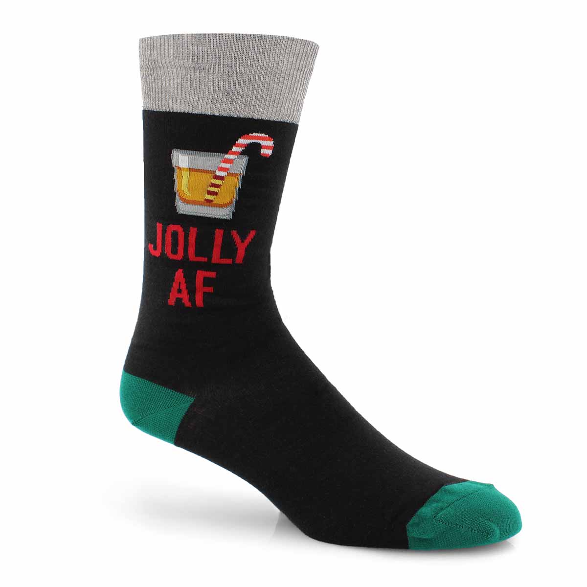 Men's Jolly AF Sock - Black Printed