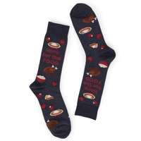 Men's Here For The Food Printed Socks