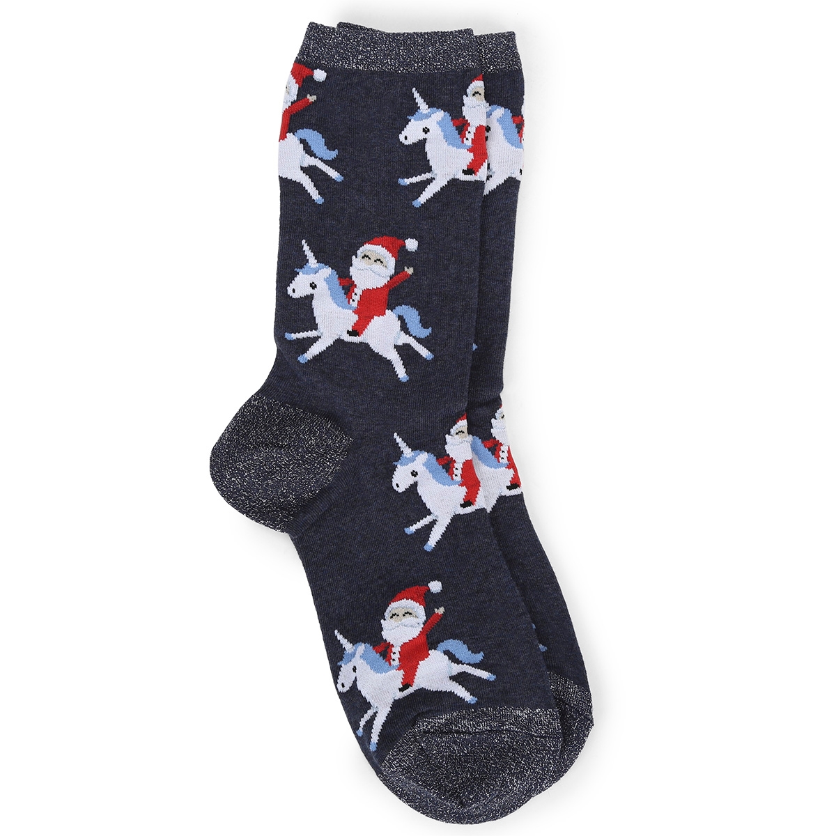 Women's Santa Unicorn Printed Sock