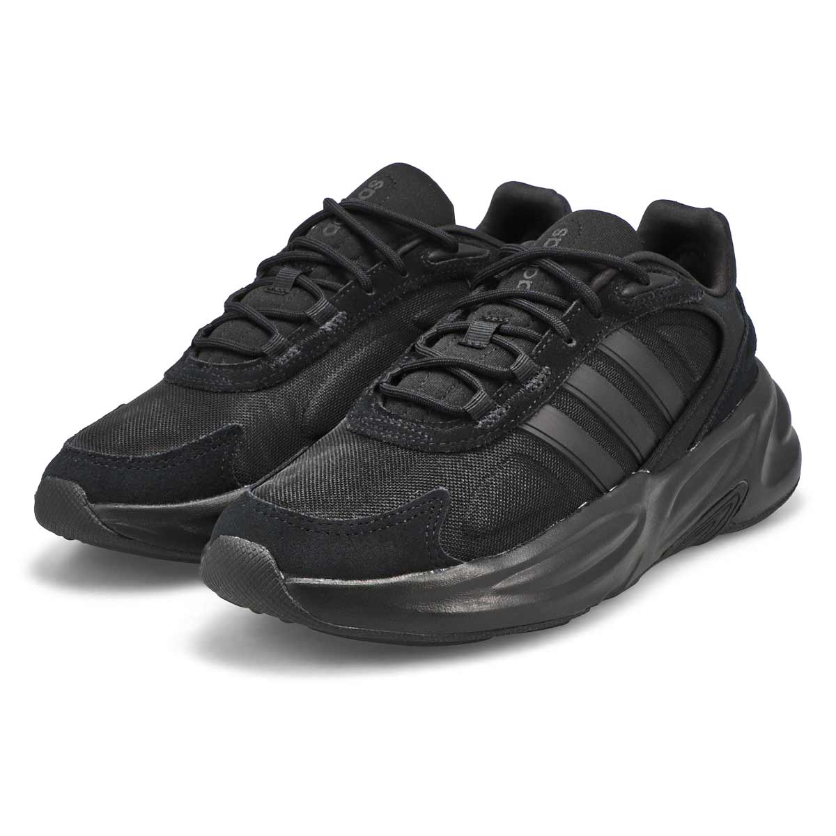 adidas Women's Ozelle Lace Up Sneaker - Black | SoftMoc.com