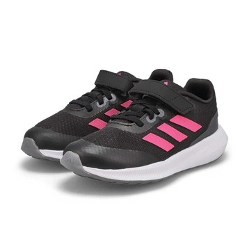 Girls' FunFalcon 3.0 EL K Sneaker - Black/Pink