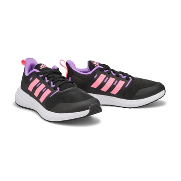 Girls' FortaRun 2.0 Sneaker - Black/Pink