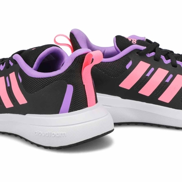 Girls' FortaRun 2.0 Sneaker - Black/Pink