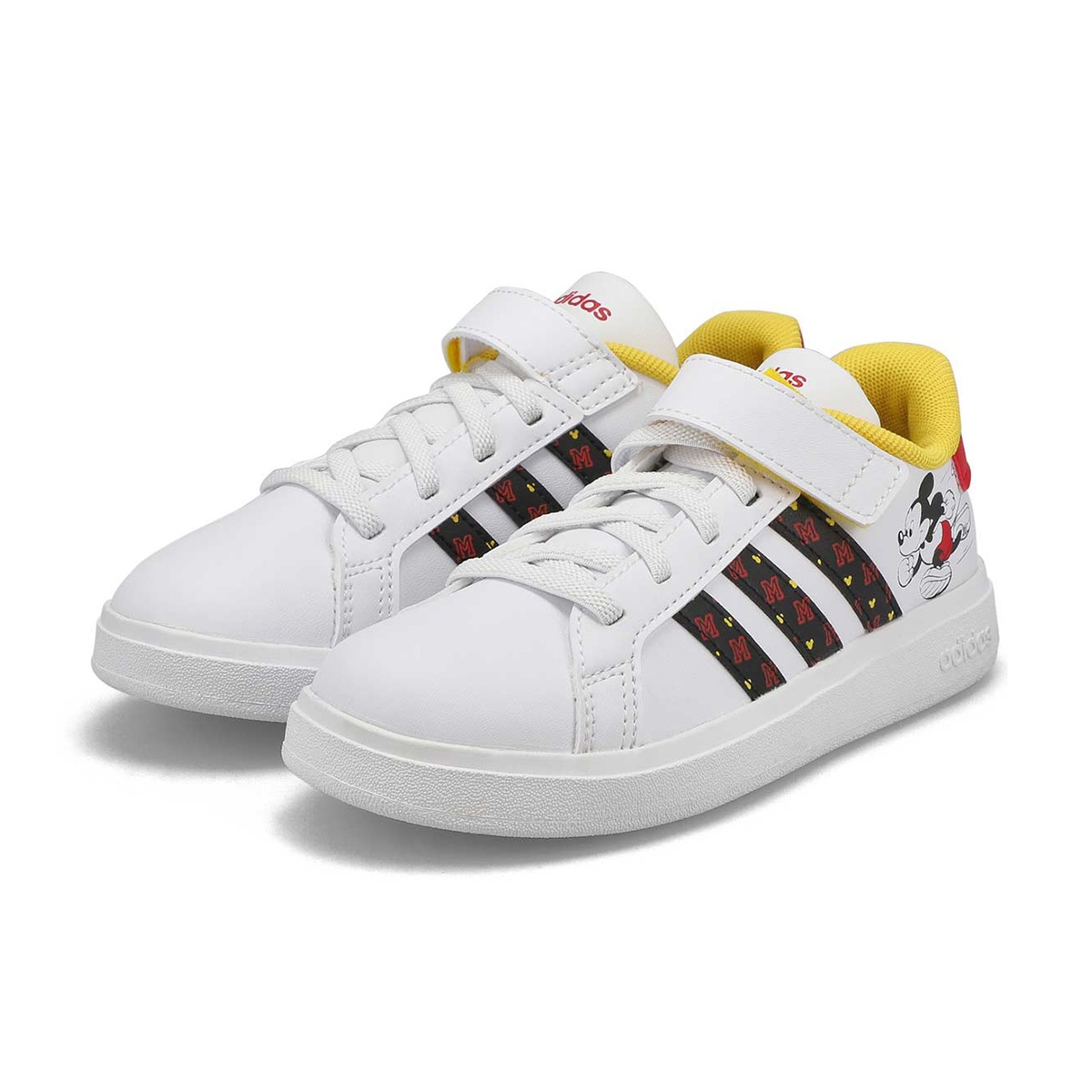 Kids' Grand Court 2.0 Mickey Sneaker - White/Black/Red