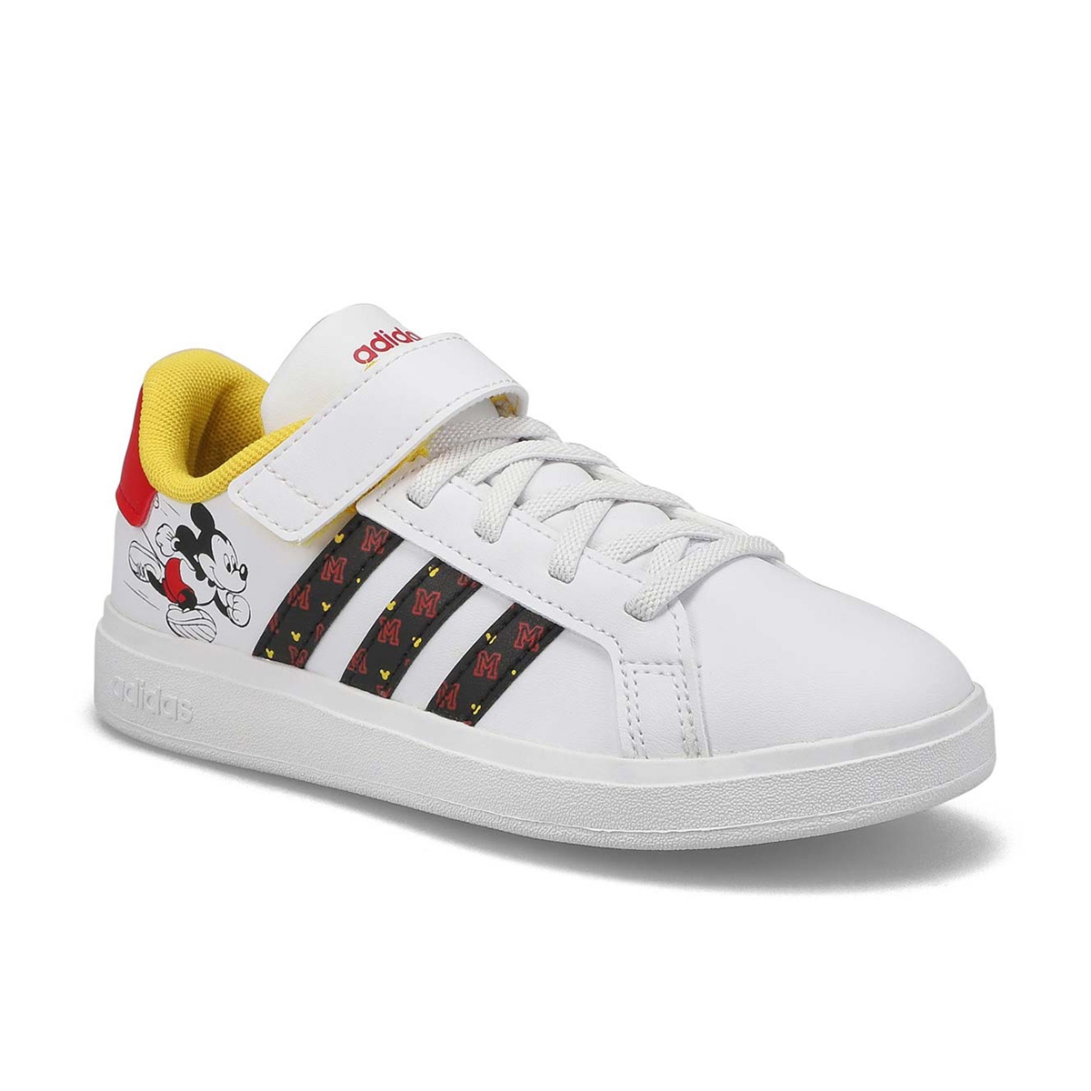 Kids' Grand Court 2.0 Mickey Sneaker - White/Black/Red