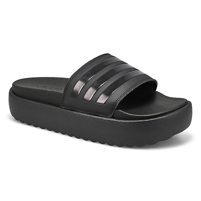 Claquette Adilette Platform, noir/noir, femmes