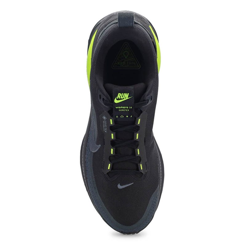 Men's Vomero 18 Gortex Performance Sneaker - Black/Volt