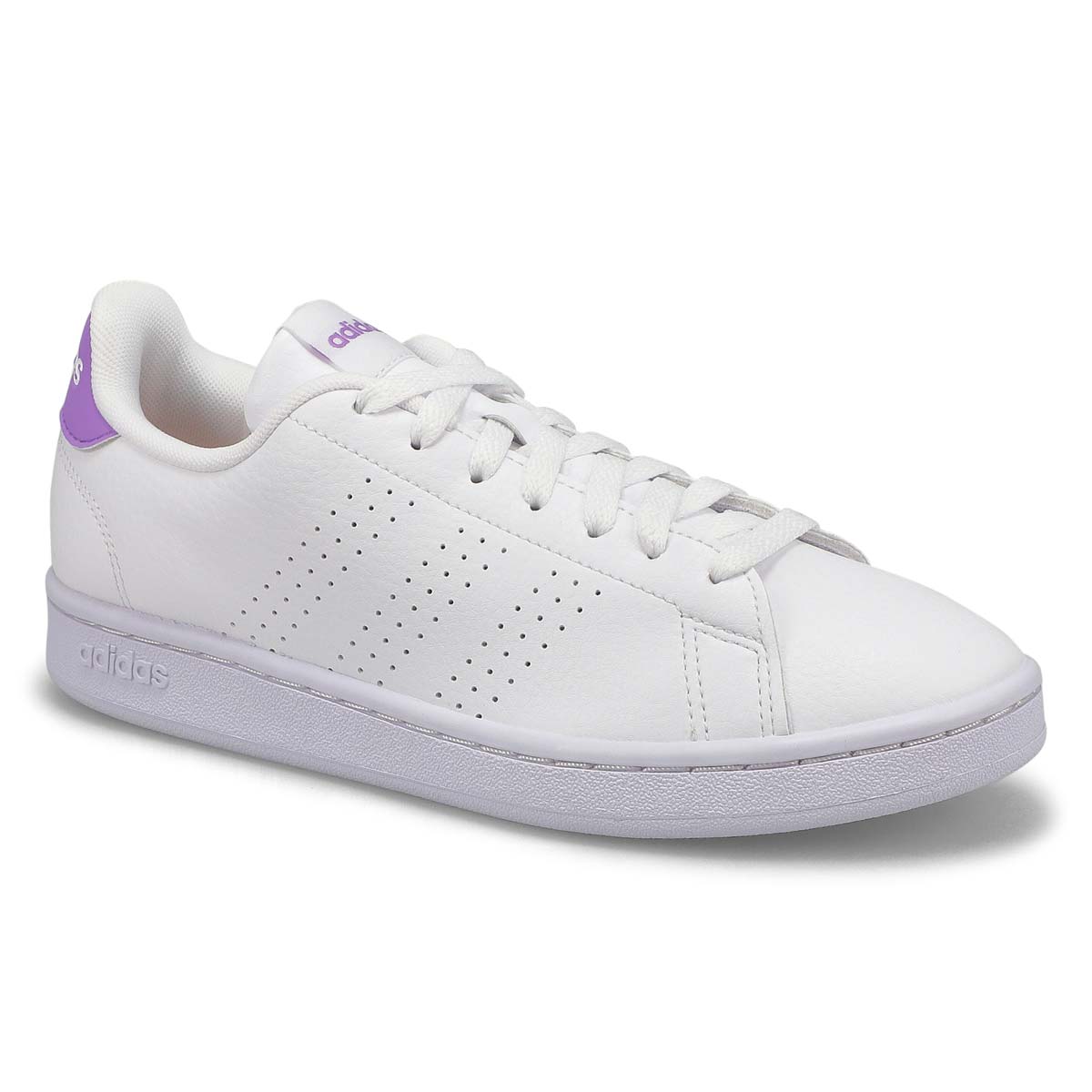 adidas Women's Advantage Sneaker, White/White/Bliss