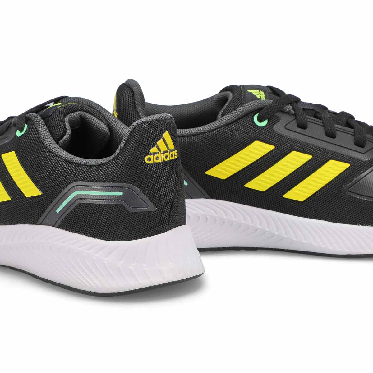 Kids' RunFalcon 2.0 K Sneaker - Black /Yellow