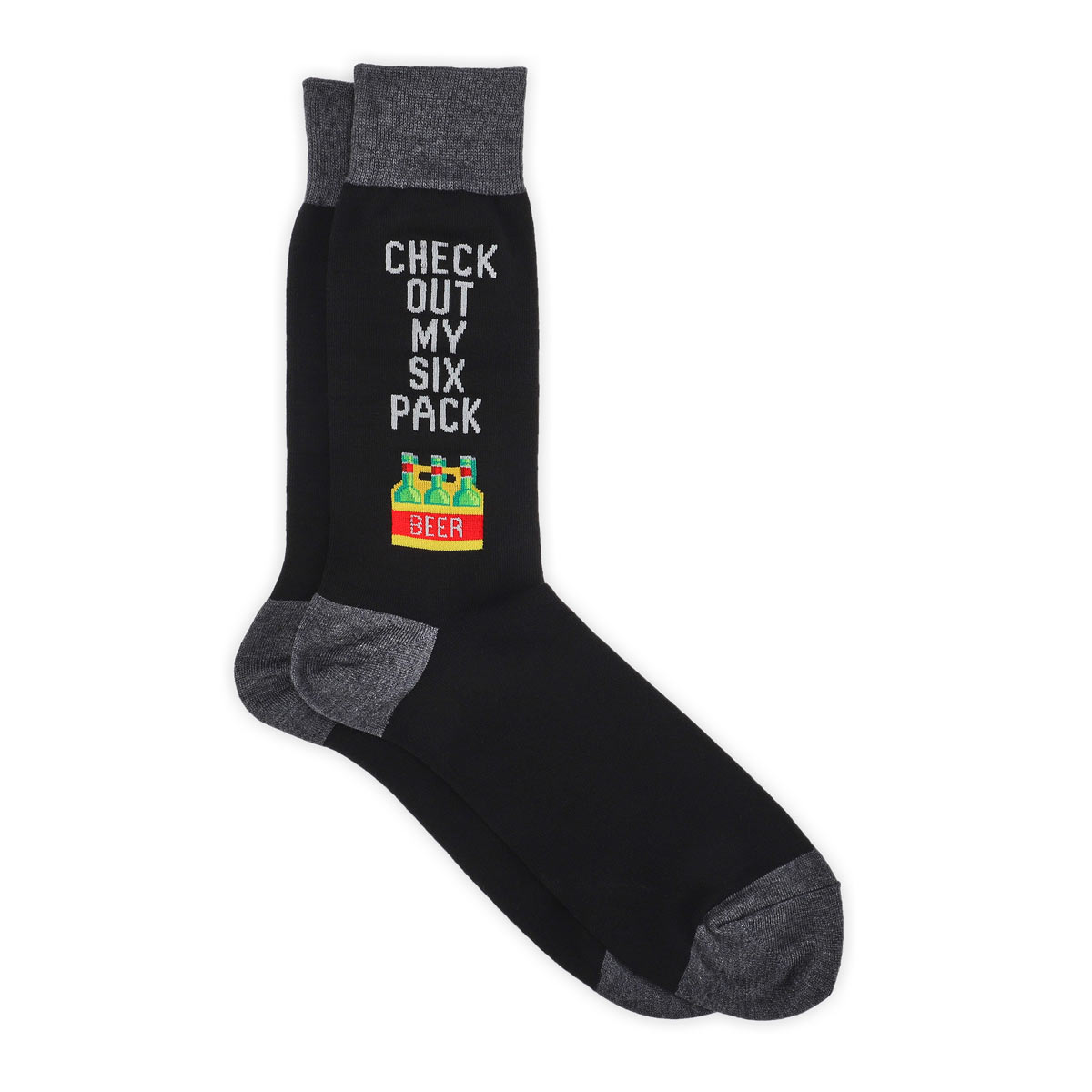Men's Check Out My Six Pack Sock - Black
