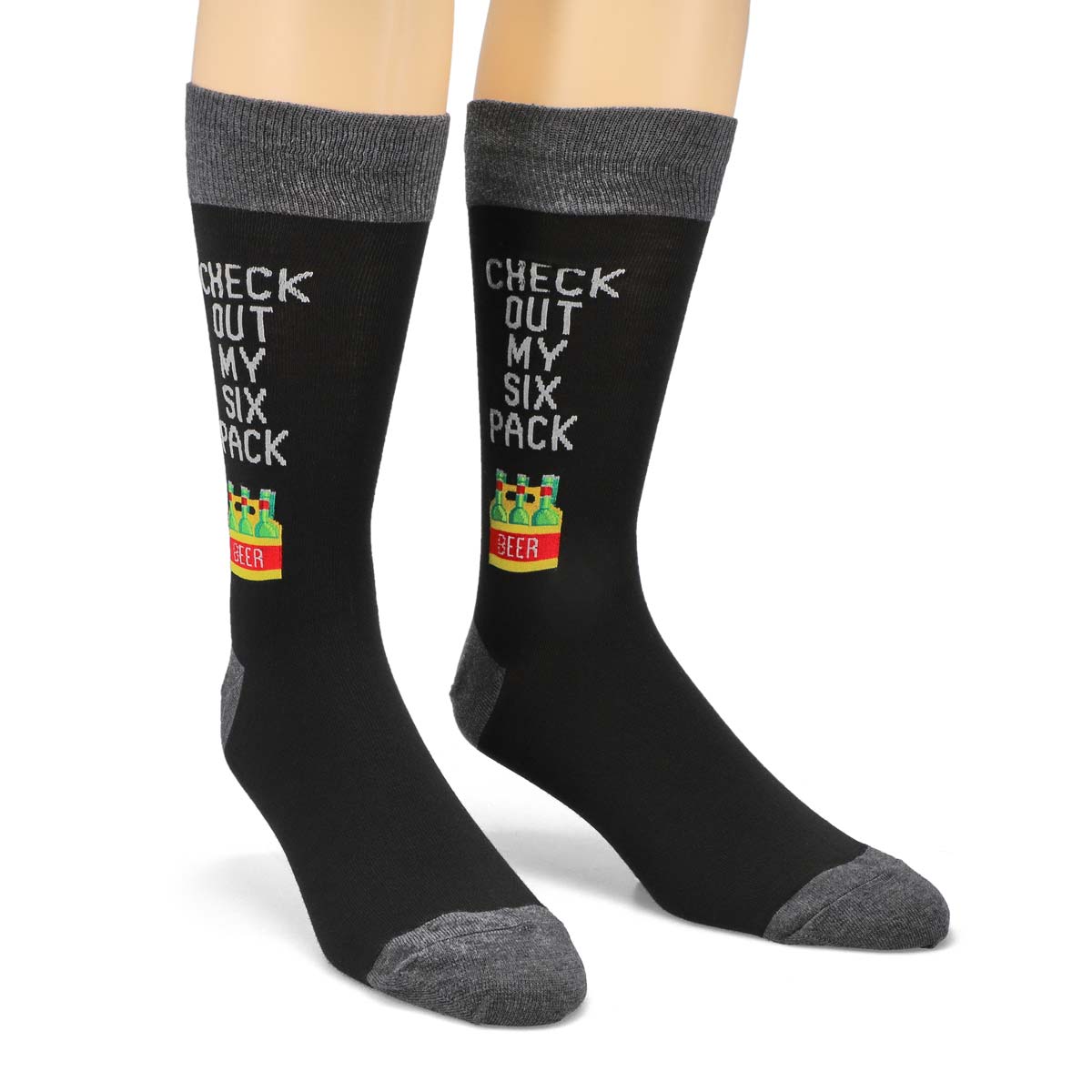 Men's Check Out My Six Pack Sock - Black