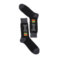 Men's Check Out My Six Pack Sock - Black