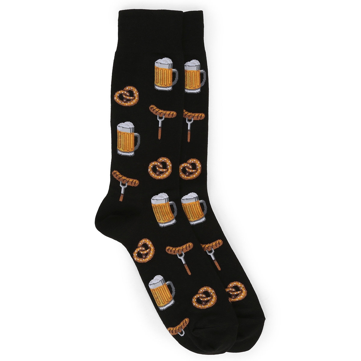 Men's Beer and Pretzel Printed Sock