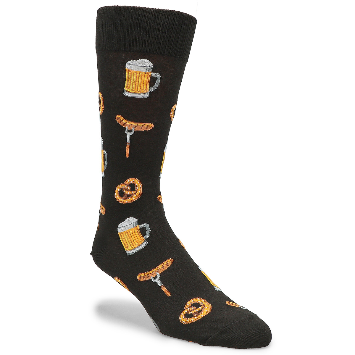 Men's Beer and Pretzel Printed Sock