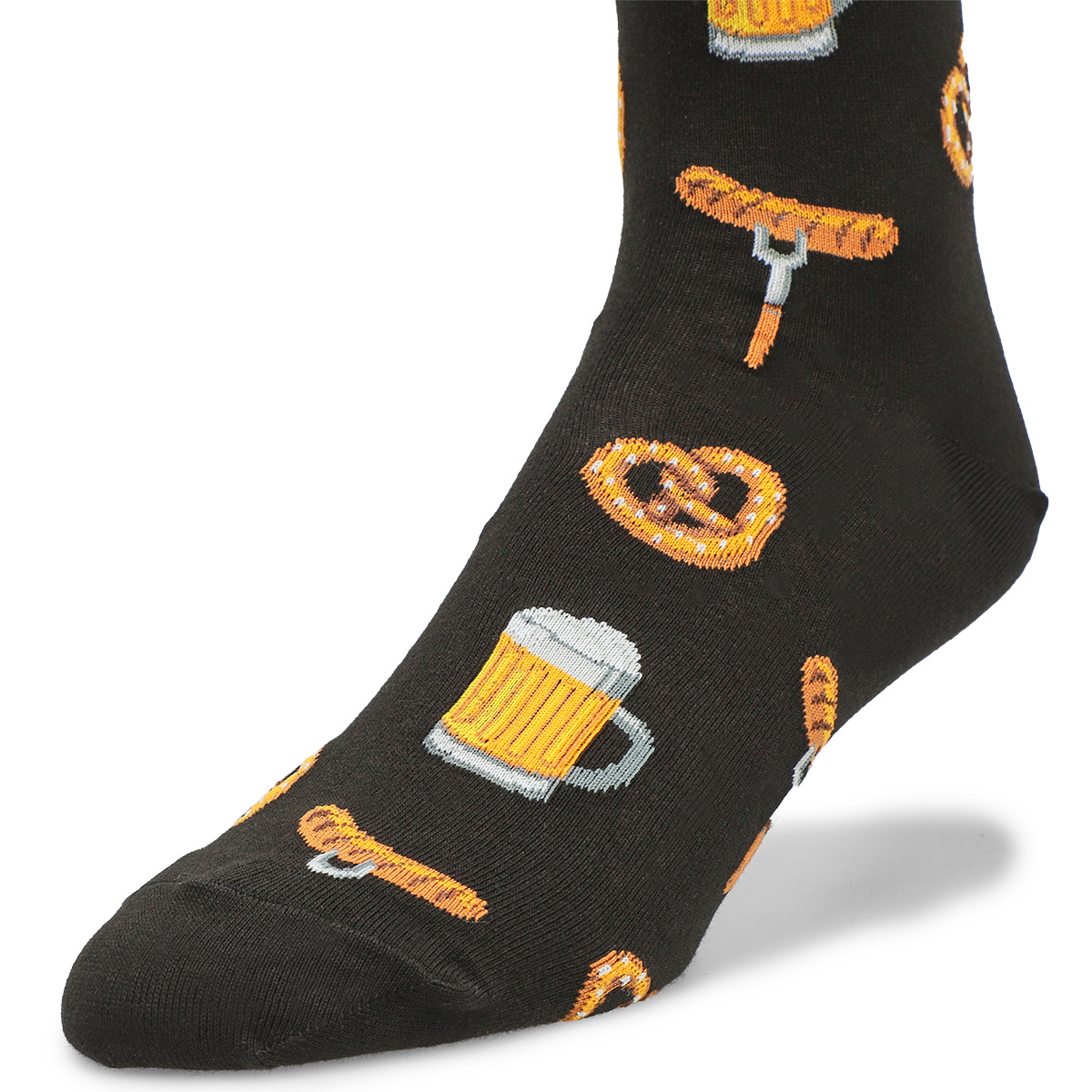 Men's Beer and Pretzel Printed Sock
