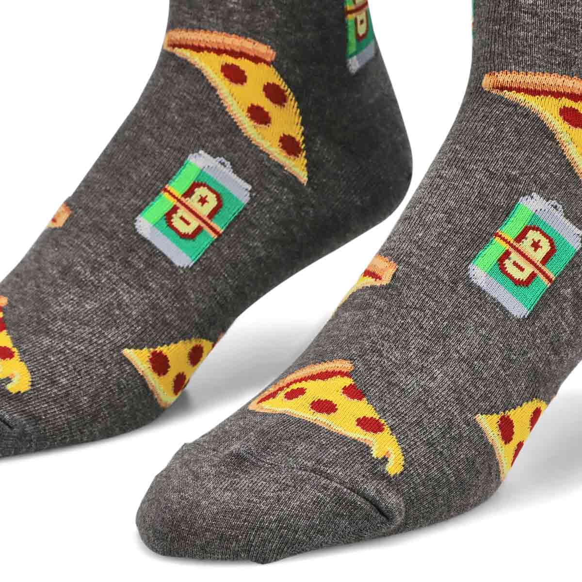 Men's Pizza and Beer Printed Sock