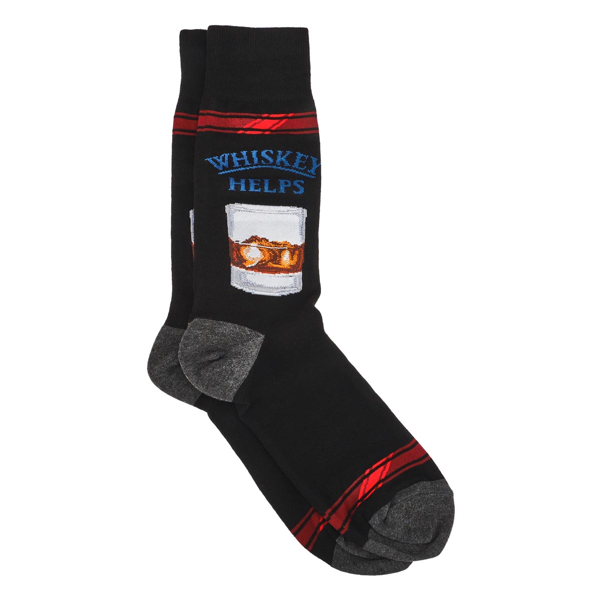 Men's Whiskey Helps Printed Sock