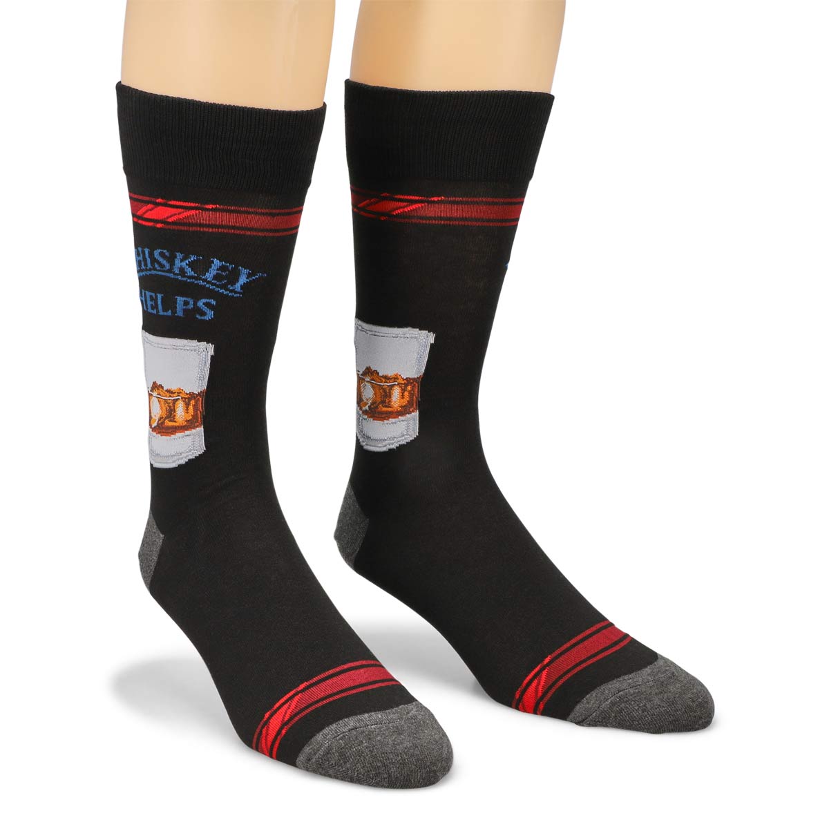 Men's Whiskey Helps Printed Sock