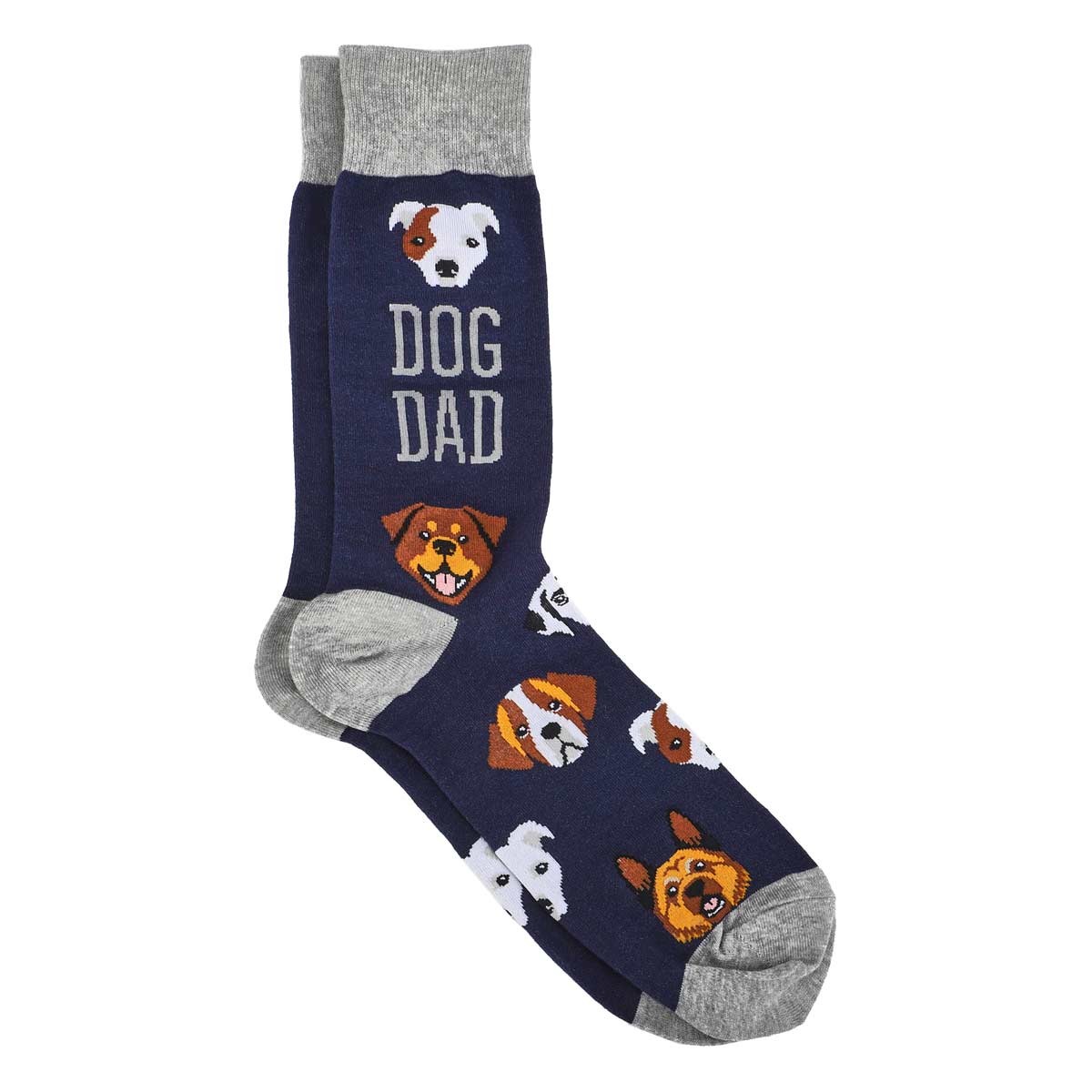 Men's Dog Dad Printed Sock - Navy