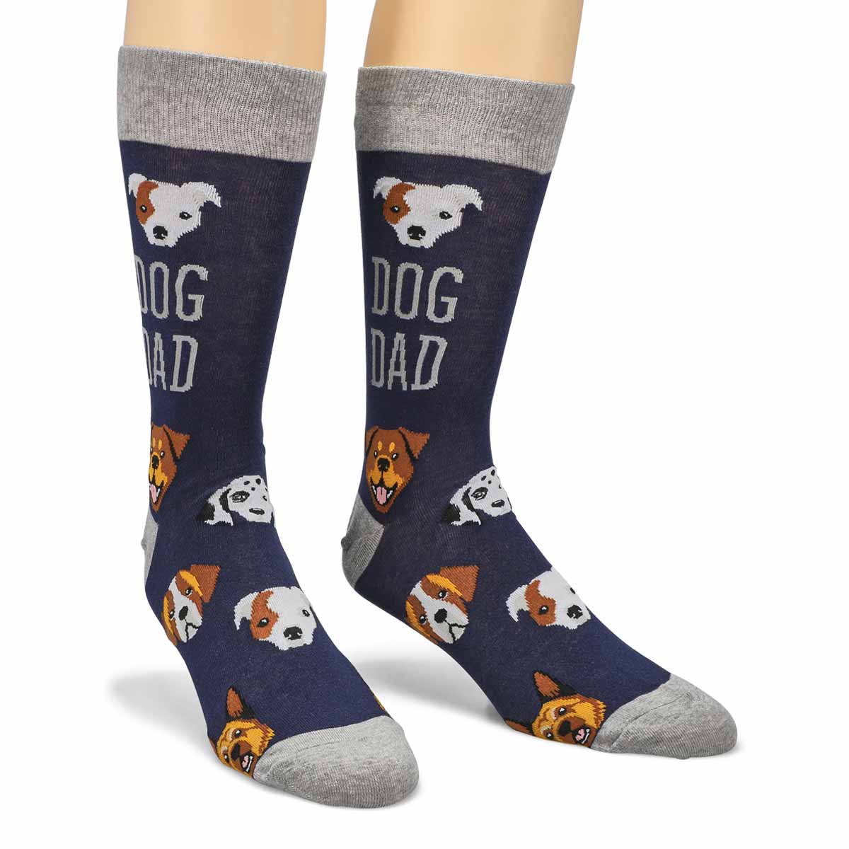 Men's Dog Dad Printed Sock - Navy