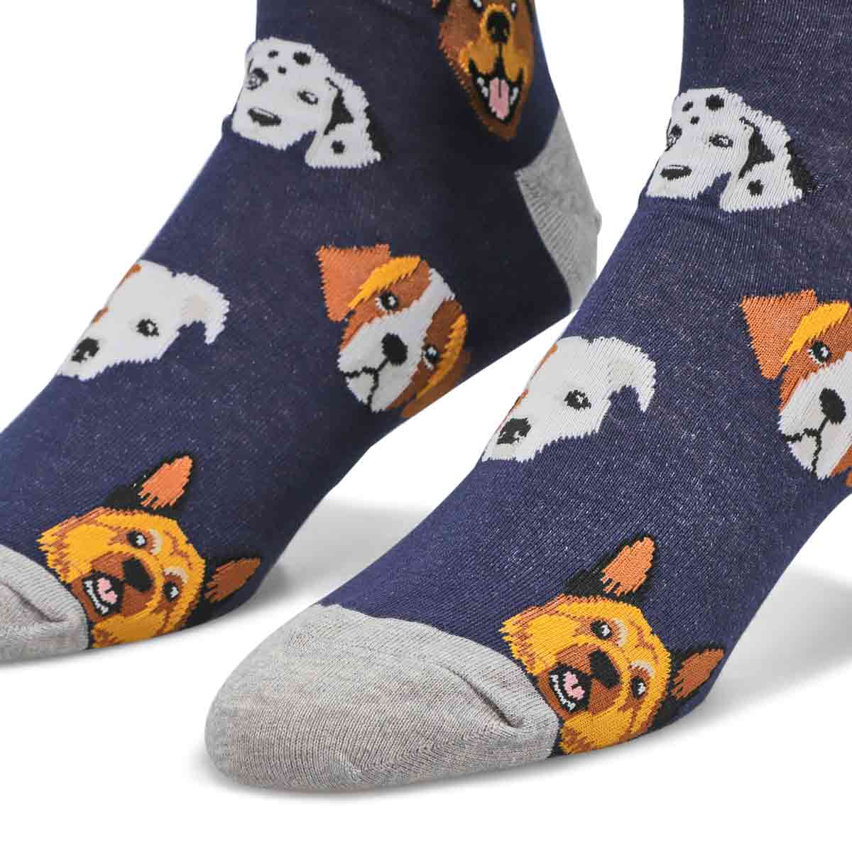 Men's Dog Dad Printed Sock - Navy