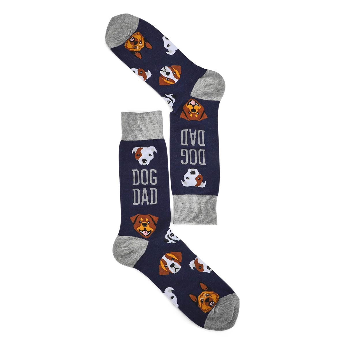 Men's Dog Dad Printed Sock - Navy