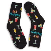 Women's Day Drinker Sock - Black Printed
