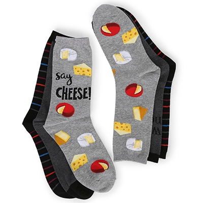 Chaussettes WineAndCheese, multi, fem-3p
