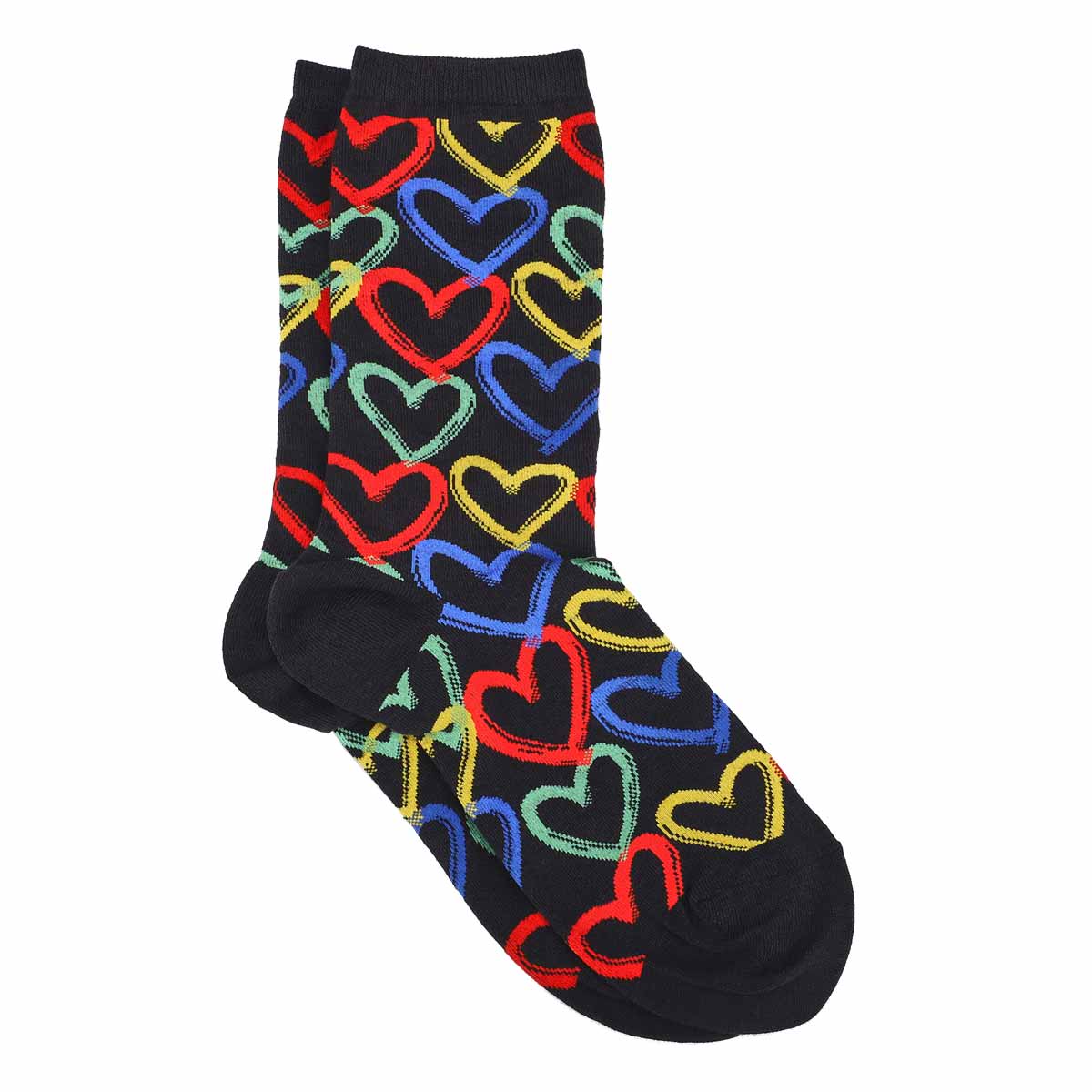 Women's Graffiti Hearts Crew Sock