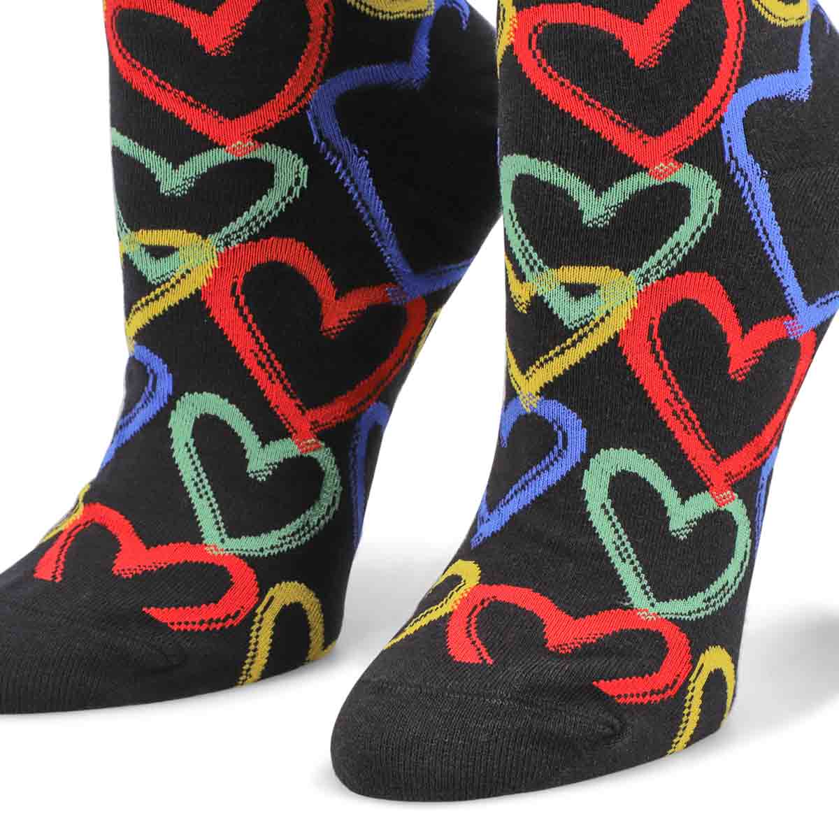 Women's Graffiti Hearts Crew Sock