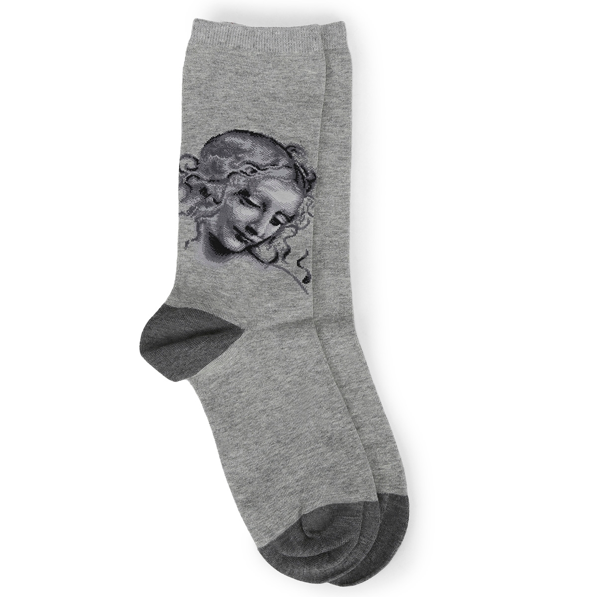 Women's Leonardo Da Vinci Printed Sock - Grey