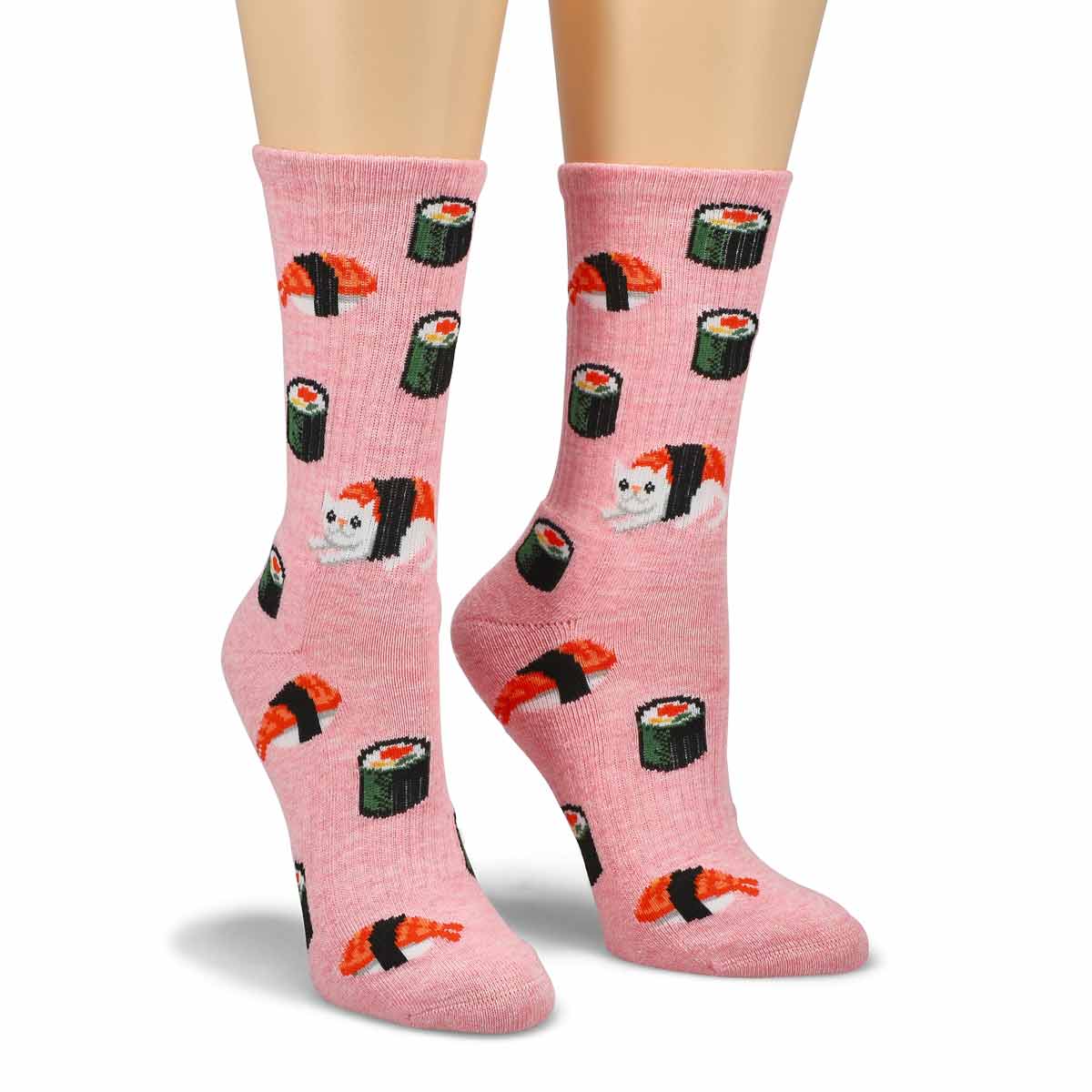 Chaussettes SUSHI CAT SPORT, rose, femmes
