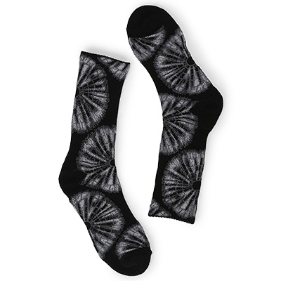 Chaussette Knit Radial TieDye, noir, fem