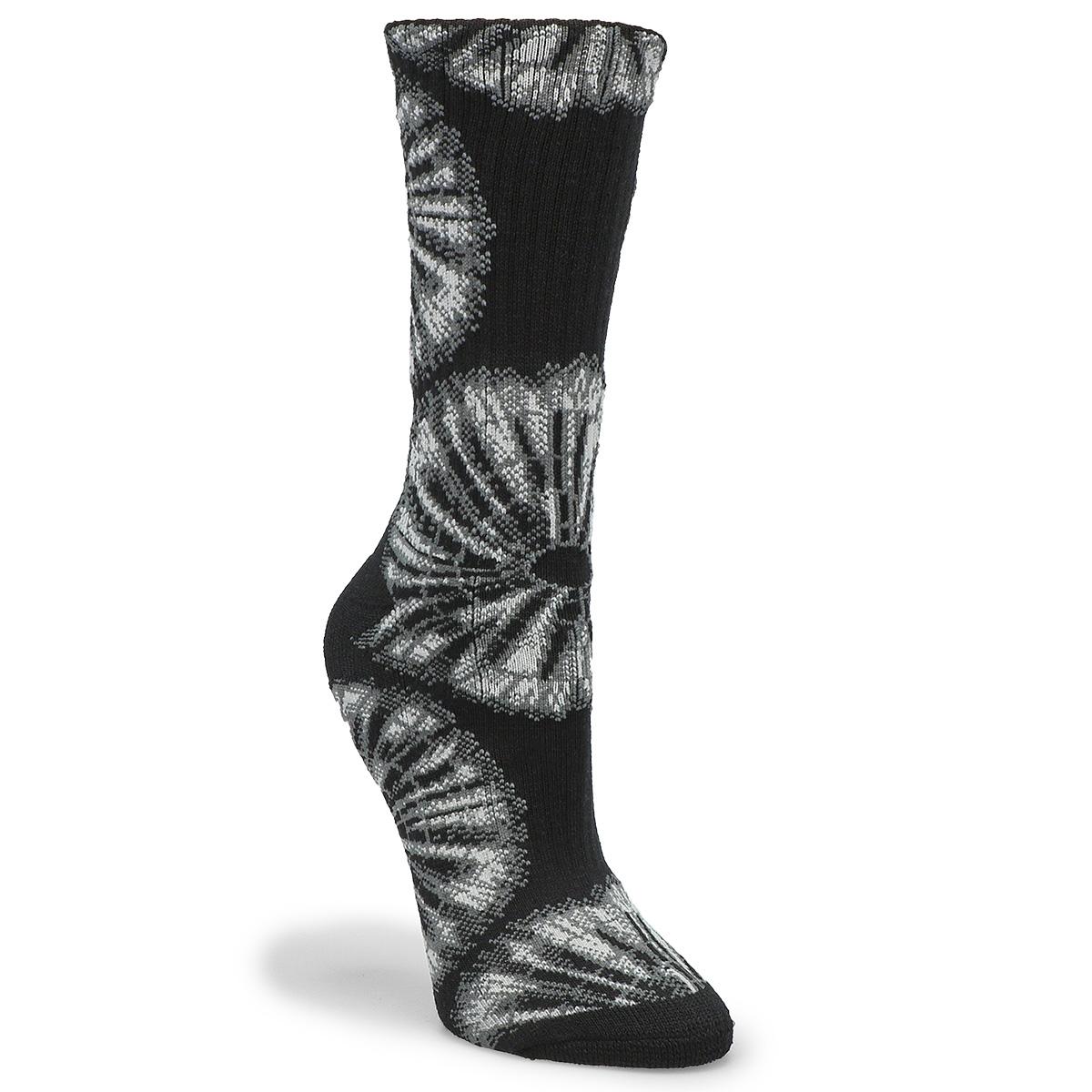 Women's Knit Radial Tie Dye Crew Sock