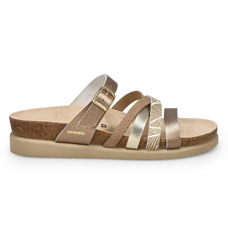 Sandale à lit de pied HULEDA, platine, femmes