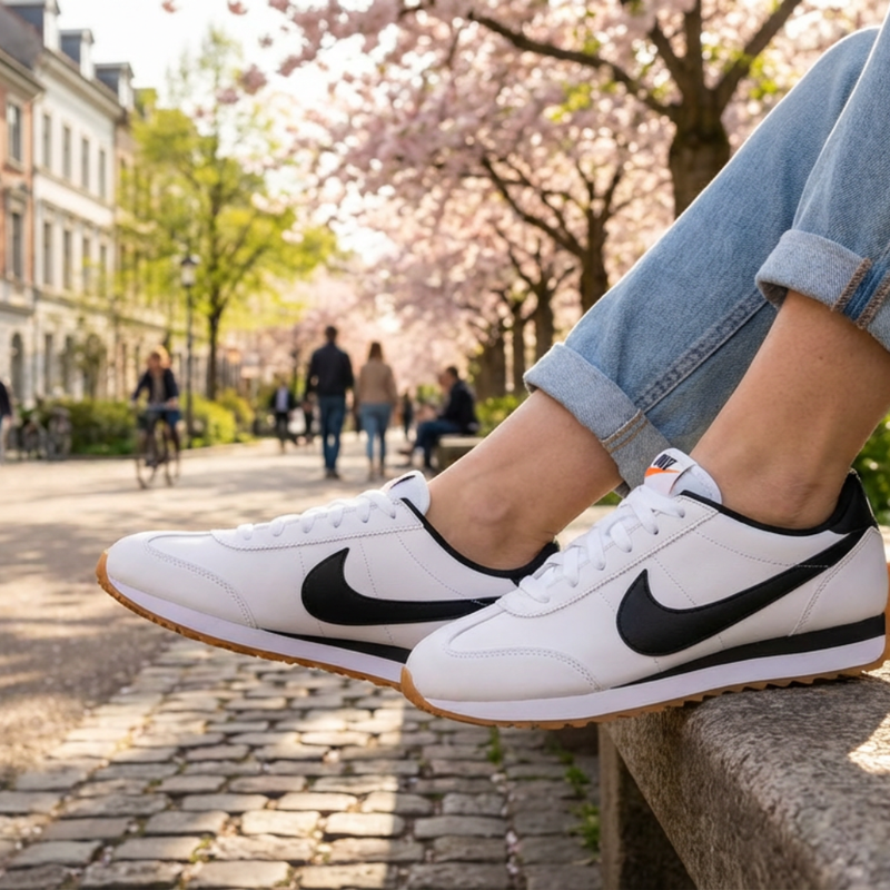 Women's  Pacific Lace Up Sneaker - White/Black/Gum/Light Brown