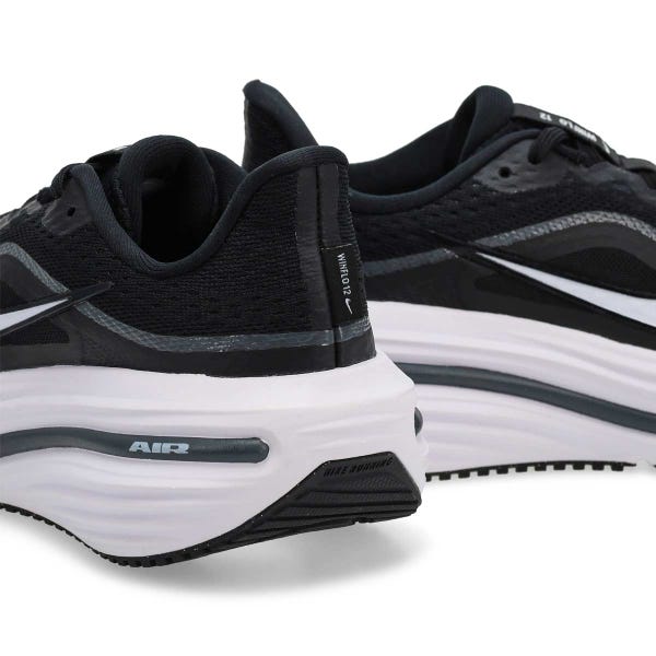 Baskets de performance WINFLO 12, noir/blanc/gris fumée, femmes